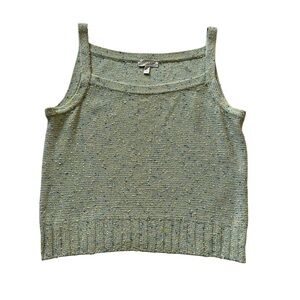St. John Sport knit camisole/tank top, wool blend, green, blue & white k…